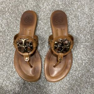 Tory Burch Miller 2 Sandals, with metal Sz7.5